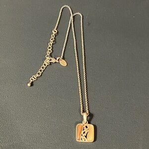 Retired Lia Sophia “Tealight” Gold Pendant Necklace
